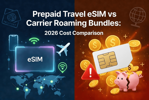 Prepaid Travel eSIM vs Carrier Roaming Bundles: 2026 Cost Comparison